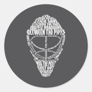 Sticker Rond Citation de gardien de but de hockey pour gardien
