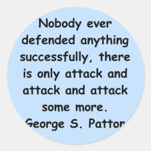 Sticker Rond citation de george s patton
