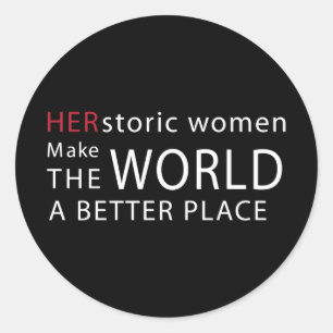 Sticker Rond Citation de HERstoric Women Empowerment