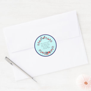 Sticker Rond Citation de Jane Austen, Orgueil et Préjugés Flora