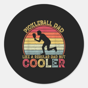 Sticker Rond Citation de joueur de pickleball amusant Picklebal