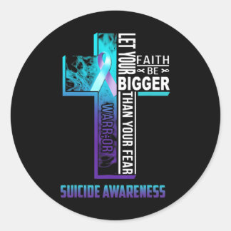 Sticker Rond Citation De La Foi Chrétienne Pour Suicide En Sant
