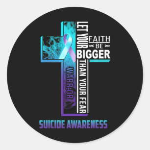 Sticker Rond Citation De La Foi Chrétienne Pour Suicide En Sant