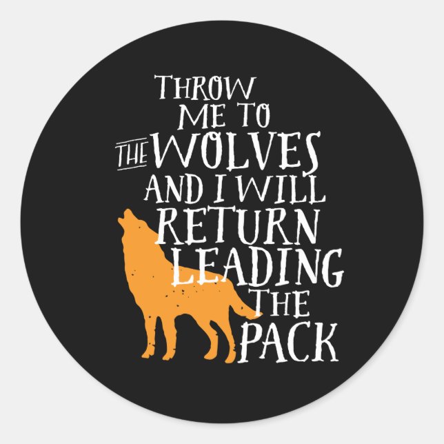 Sticker Rond Citation de leadership inspirationnel de dirigeant (Devant)