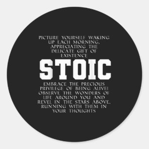Sticker Rond Citation de l'Empire romain Marcus Aurelius Gratir