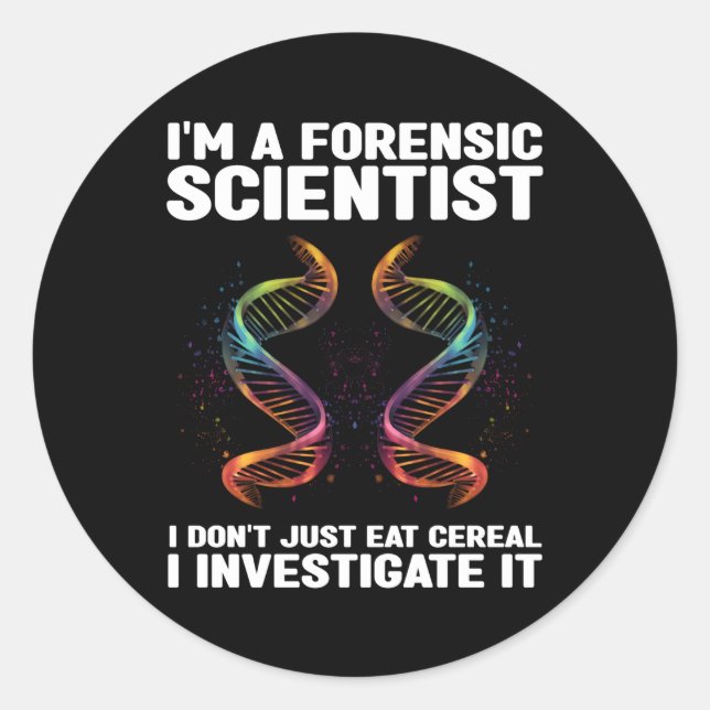 Sticker Rond Citation De L'Enquêteur En Sciences Juridiques Pou (Devant)