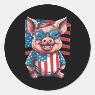 Sticker Rond Citation De L'Exterminateur De Porc Pour La Chasse