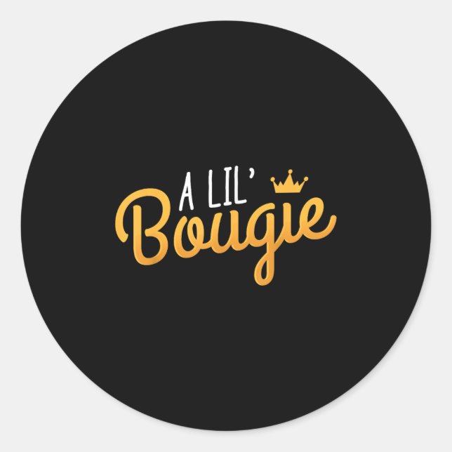 Sticker Rond Citation de l'Humour Lil Bougie (Devant)