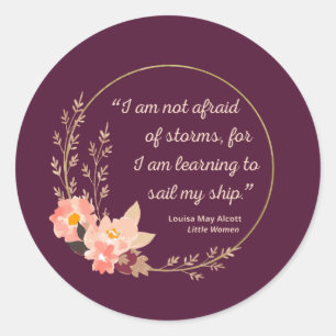Sticker Rond Citation de Little Women I - Style mignon