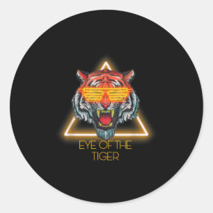 Sticker Rond Citation de l'oeil du tigre