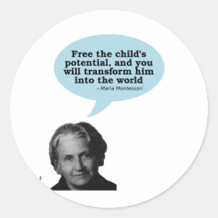 Sticker Rond citation de maria montessori