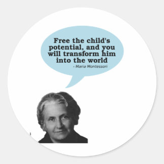 Sticker Rond citation de maria montessori