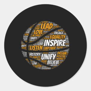 Sticker Rond Citation de motivation Basketball mots inspirants