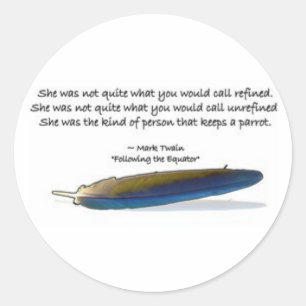 Sticker Rond Citation de perroquet