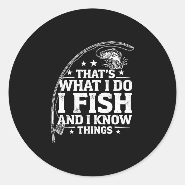 Sticker Rond Citation de poisson drôle c'est ce que les poisson (Devant)