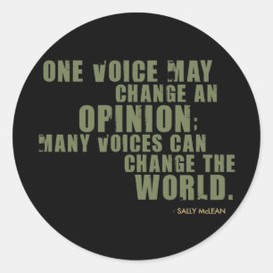 Sticker Rond Citation de Sally McLean