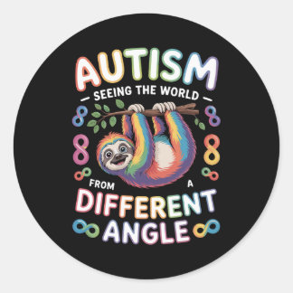 Sticker Rond Citation de sensibilisation à l'autisme Esprit uni