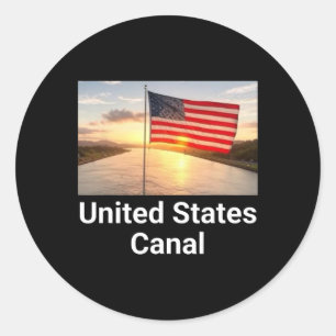 Sticker Rond Citation de Trump sur le canal des États-Unis