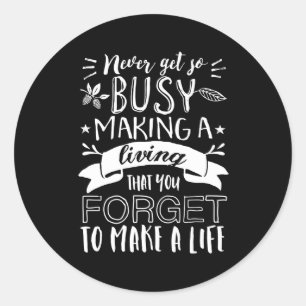 Sticker Rond Citation De Vie Inspirationnelle Appréciez Votre A