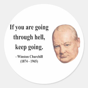 Sticker Rond Citation de Winston Churchill 4b
