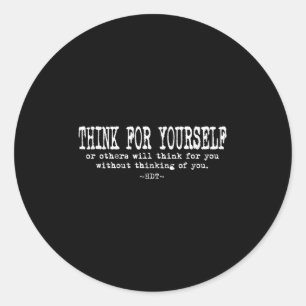 Sticker Rond Citation d'eau de motivation inspirante - Pensez p