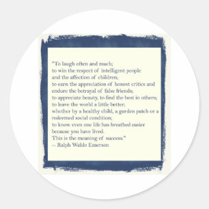 Sticker Rond Citation d'Emerson