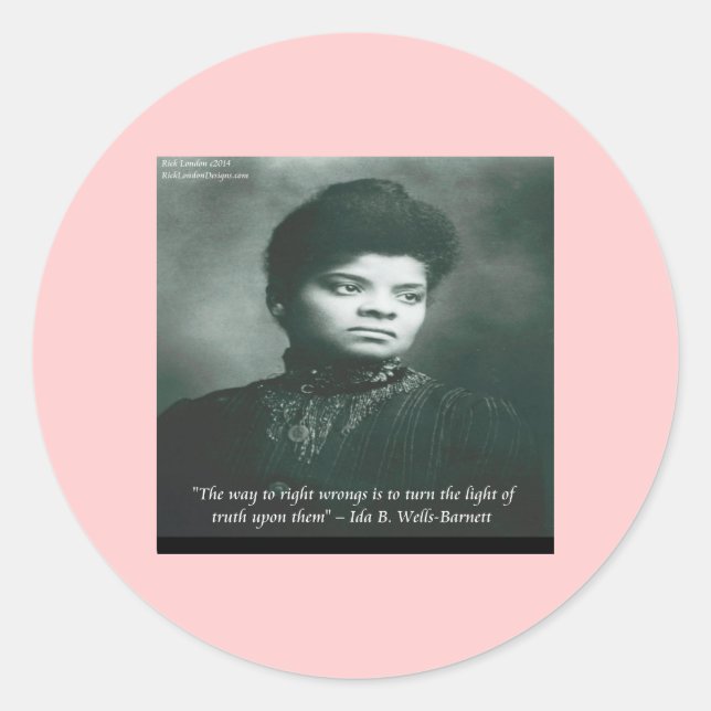 Sticker Rond Citation d'Ida B Wells & Vérité (Devant)