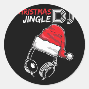 Sticker Rond Citation Dj Christmas Jingle - Dons Drôle Et Prese
