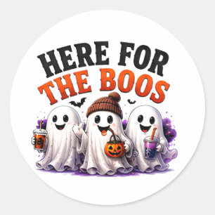 Sticker Rond 🍻 Citation drôle de fantôme pour Halloween 👻