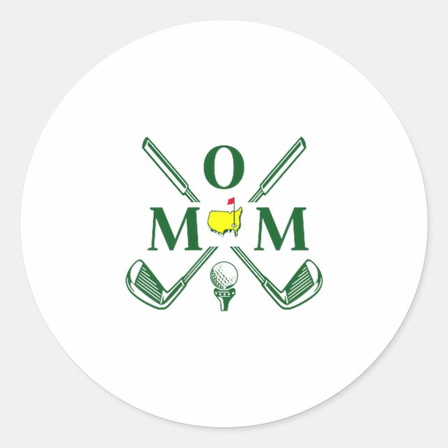 Sticker Rond Citation drôle de golf pour maman golfeuse Party P (Devant)