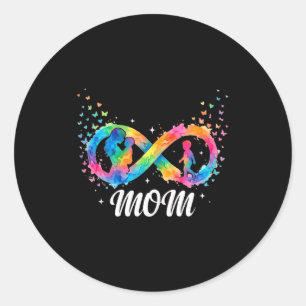 Sticker Rond Citation drôle de maman autiste, sensibilisation à