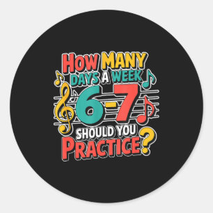 Sticker Rond Citation drôle de professeur d'orchestre de musiqu