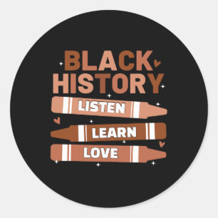 Sticker Rond Citation du mois de l'histoire noire de l'enseigna