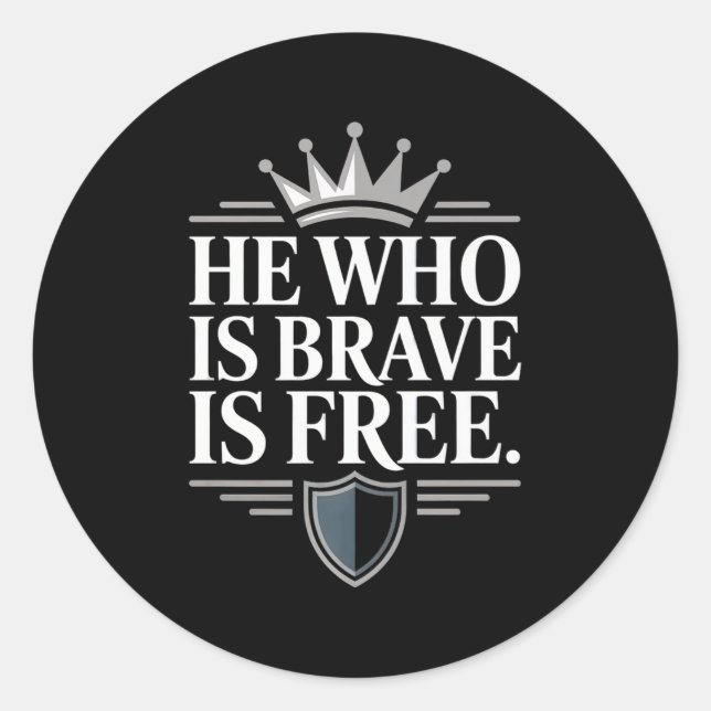 Sticker Rond Citation du philosophe stoïque masculin (Devant)