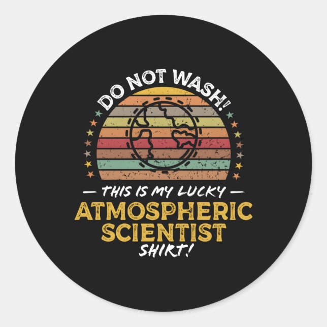 Sticker Rond Citation d'un scientifique de l'atmosphère (Devant)