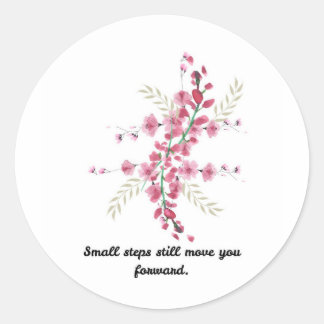 Sticker Rond Citation Fleur