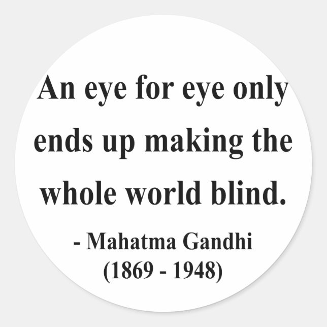 Sticker Rond Citation Gandhi 3a (Devant)