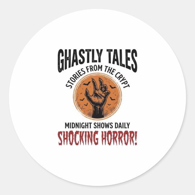 Sticker Rond Citation Halloween Devenir N'importe Quoi Épouvant (Devant)