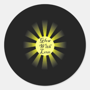 Sticker Rond Citation Inspirationnelle Luminosité Graphique Ave