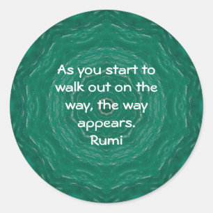 Sticker Rond Citation inspirée de Rumi Parler de foi