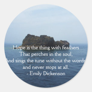 Sticker Rond CITATION inspirée d'Emily Dickenson pour la