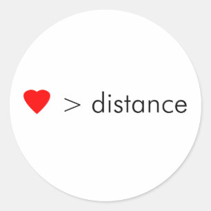Sticker Rond citation minimaliste "amour est plus grand que dis