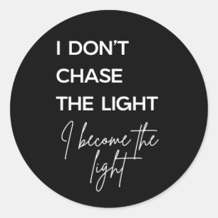 Sticker Rond Citation Motivante sur Fond Noir