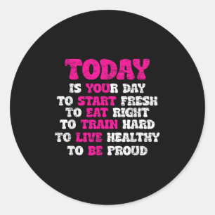 Sticker Rond Citation Motivation Gymnase Citation Motivation Fi