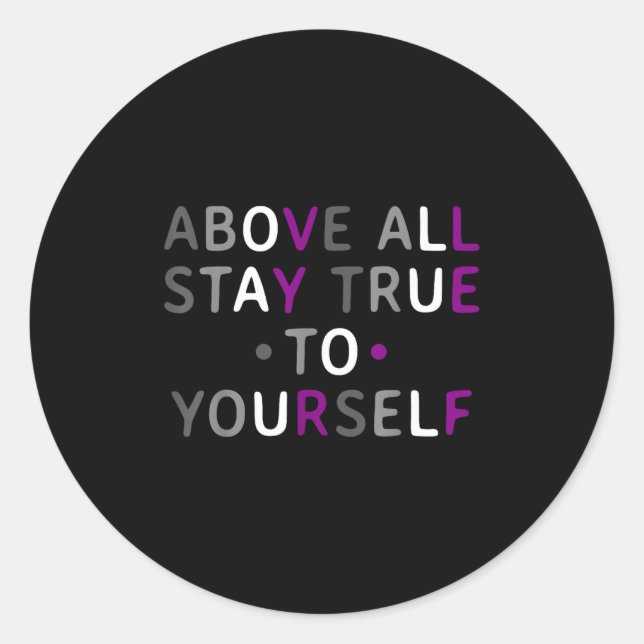 Sticker Rond Citation Motivationnelle Aual Pride Graphique Avec (Devant)