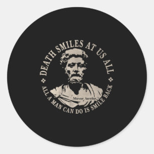 Sticker Rond Citation Motivationnelle De Marcus Aurelius Sur La