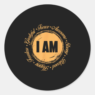 Sticker Rond Citation Motivationnelle Inspiration Positive Dire