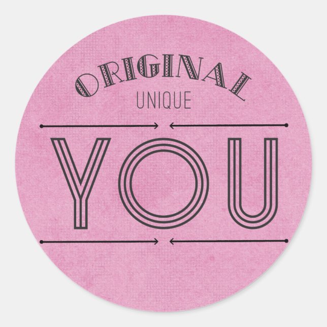 Sticker Rond Citation motivationnelle violette Attitude, Object (Devant)