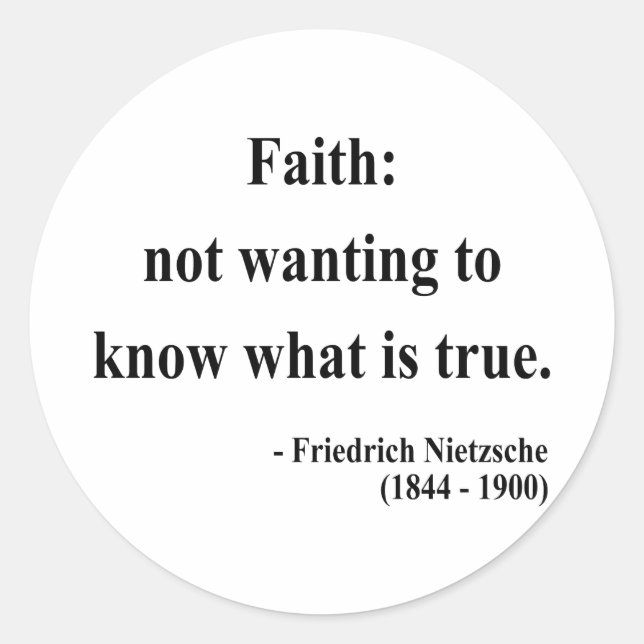 Sticker Rond Citation Nietzsche 5a (Devant)