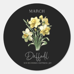 Sticker Rond Citation Positive Femme Fleur Anniversaire